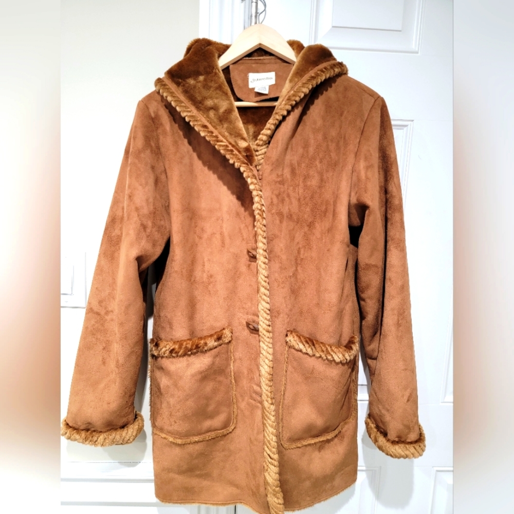 Winter coat faux suede
